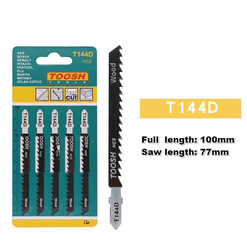 5PcsSetJigSawBladesForMetalWoodPlasticPVCBoneCuttingT144D