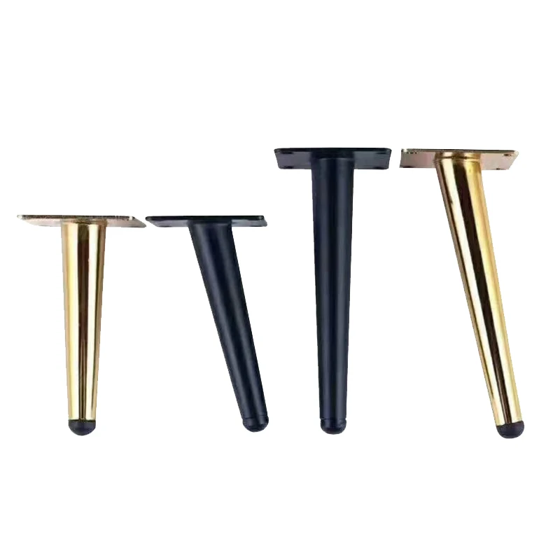 10-35CM Metal Furniture Leg Support Gold Tapered Leveling Feet For Sofa Chairs Cabinet Wardrobe Bed Protector Pad Hardware |