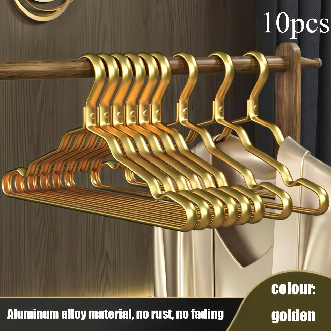 Golden Durable Aluminum Alloy Clothes Hanger image 6