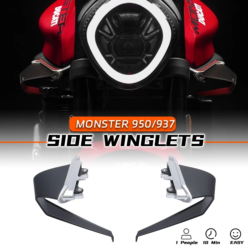 

Motorcycle Monster937 Monster950 Spoiler Wing Aerodynamic Side Winglet For DUCATI Monster 937 SP Plus MONSTER 950 2021 2022 2023