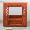CZ Golden Flower Pear Carved Vintage Step Bed Antique Furniture Palace Solid Wood Bed Stepped Bed Frame 4