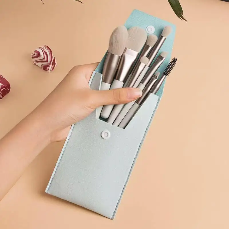 Set di 8 mini pennelli per il trucco NewFace.Beauty - Set di strumenti per il trucco portatili con setole morbide per principianti - immagine 6