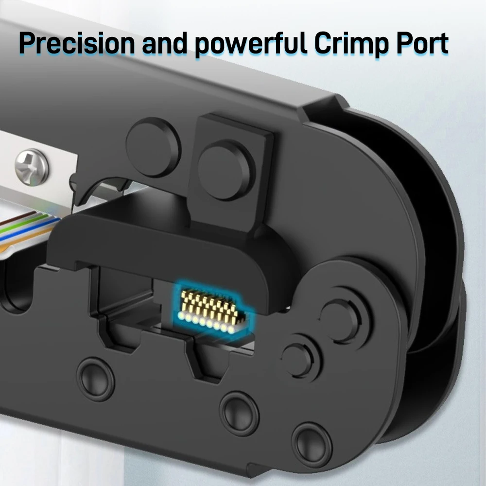 HOOLNX RJ45 크림퍼 CAT6 CAT5E 압착 도구 이더넷 Lan 케이블 크림퍼 커터 rj45 rj11 rj12 모듈러 플러그용 스트리퍼 플라이어
