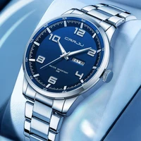 CRRJU NEW Men's Watches Casual Business Quartz Stainless Steel Band with Auto Date Luminous Hands Relogio Masculino 1