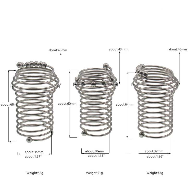Dispositivo di castità maschile in acciaio inossidabile con manicotto filettato cavo, gabbia con anelli di bloccaggio, eiaculazione ritardata, glande metallico Ri_voghion.com