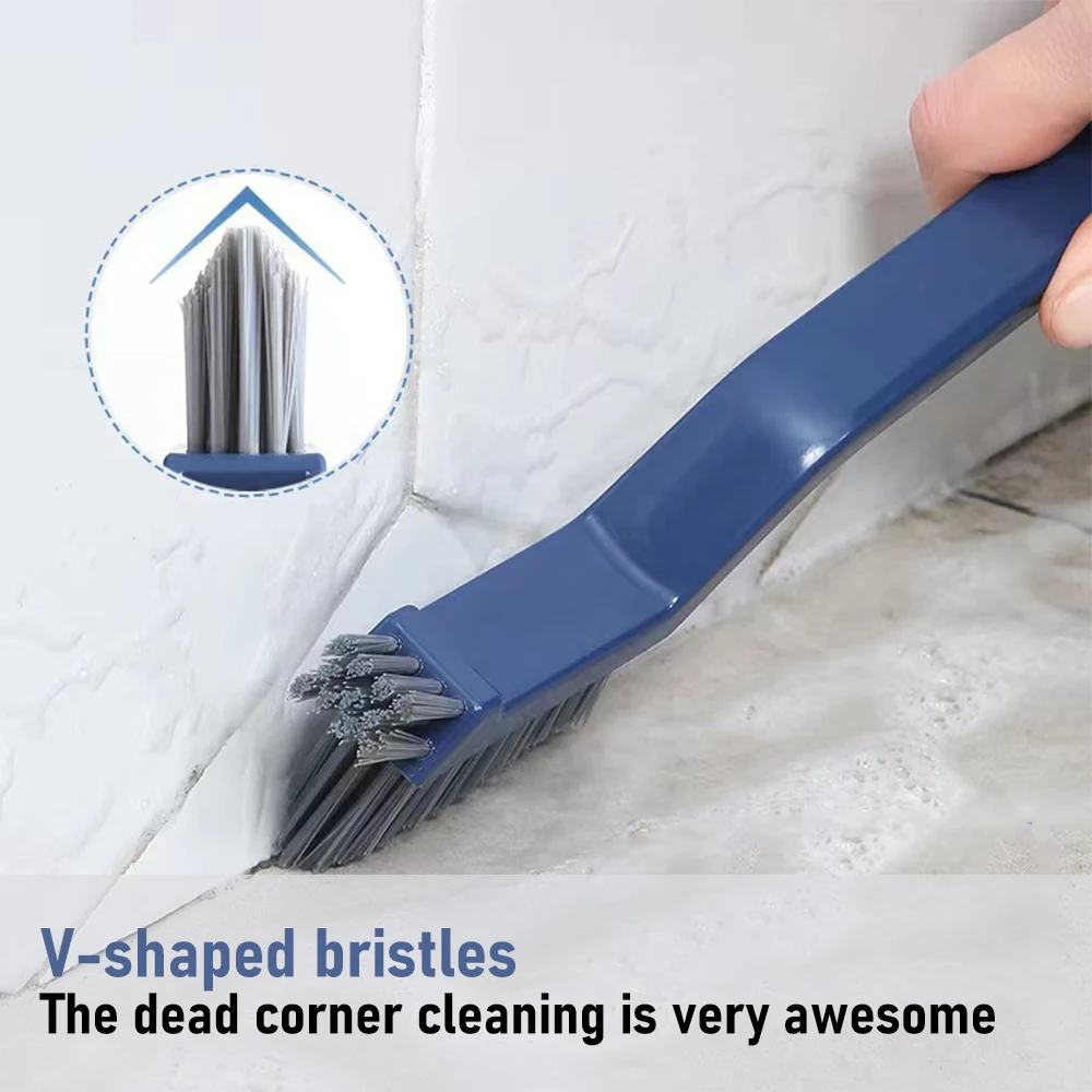 

2-in-1 Multipurpose Bathroom Tile Floor Gap Cleaning Brush Window Groove Brush Convenient Household Corner Cleaning Tools