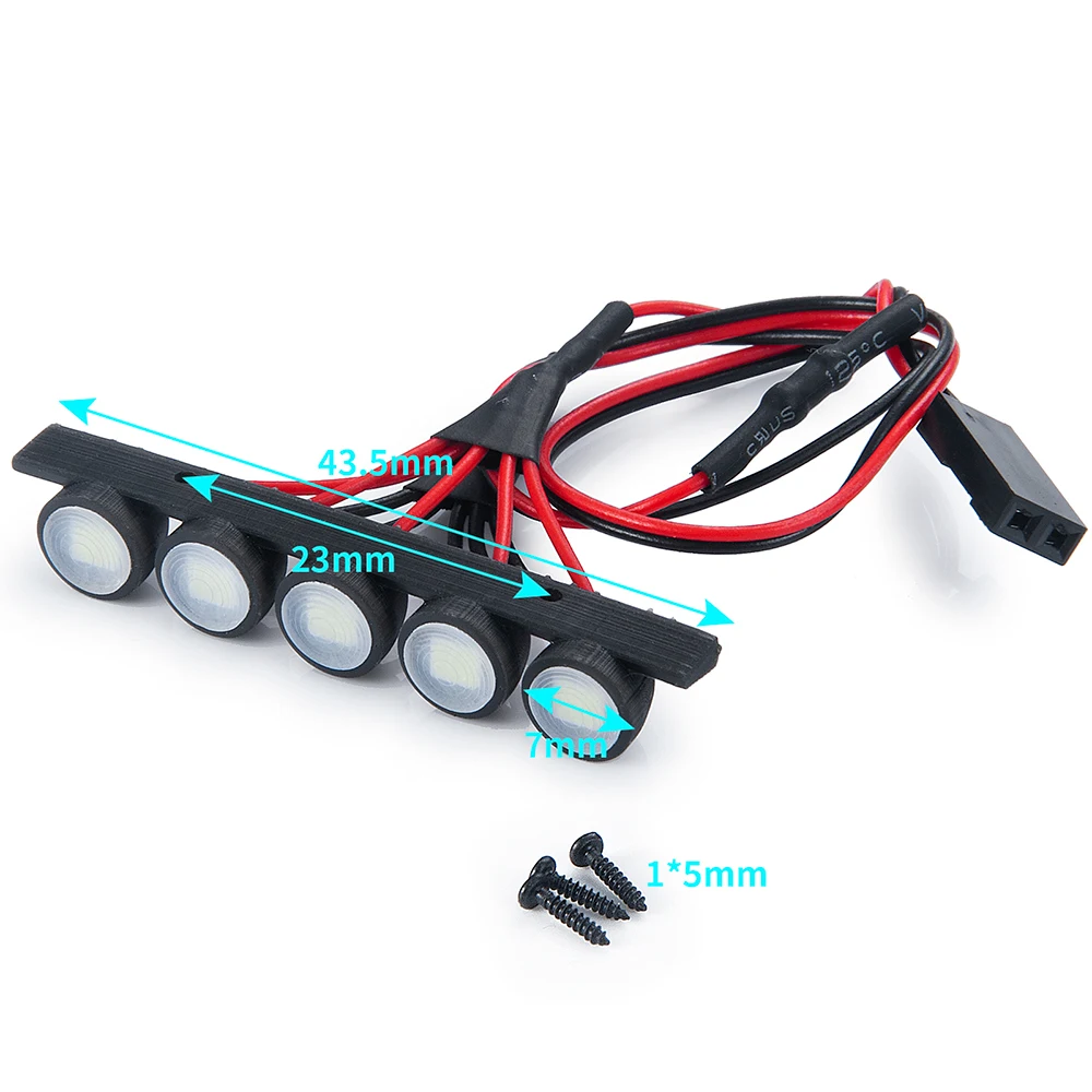 MIBIDAO Dach-LED-Leuchten, Lampe für Axial SCX24 90081, Riegel AXI00001, C10 AXI00006, Bronco 1/24 RC-Auto, Upgrade-Teile, Zubehör – Detail 9