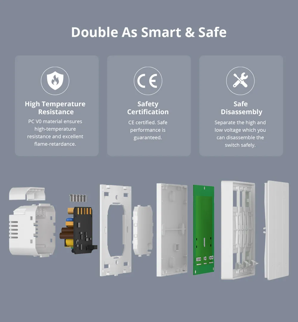 M5 Matter Smart Wall Switch Two-way ESP32 EWeLink-Remote Switchman Voice Control