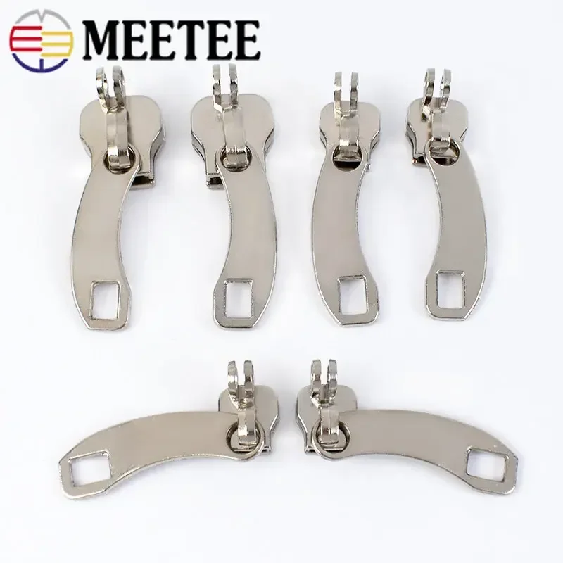 5# 8# 10# Zipper Sliders 2/5/10Pairs for Nylon Zippers Puller with Lock Hole Luggage Zip Limiter Head Handbag Zips Repair Kits zipper repair kit,zipper sliders,zipper accessories