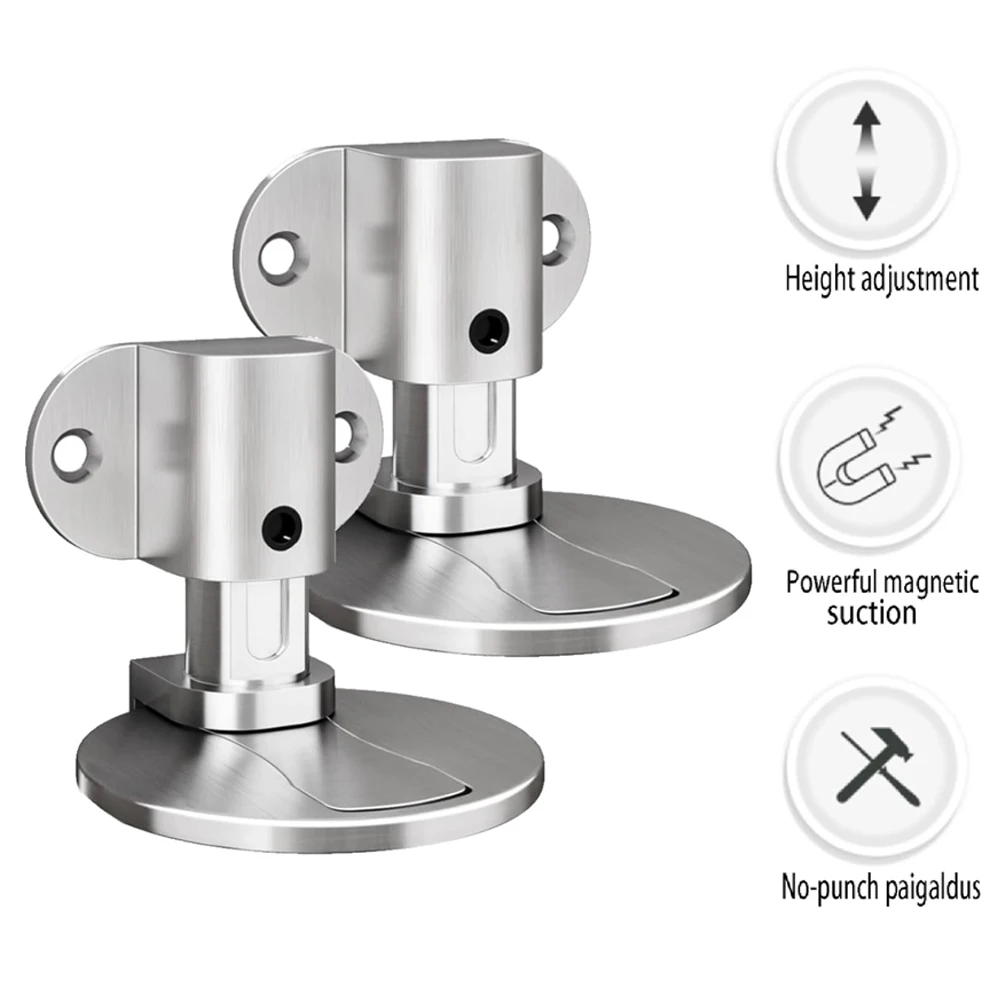 TFAAI 조절식 문짝 스톱 보이지 않는 마그네틱 문짝 스토퍼, 펀칭 없음, 바닥 마운트 문짝 블록, 거치대 벽 보호대 댐퍼 