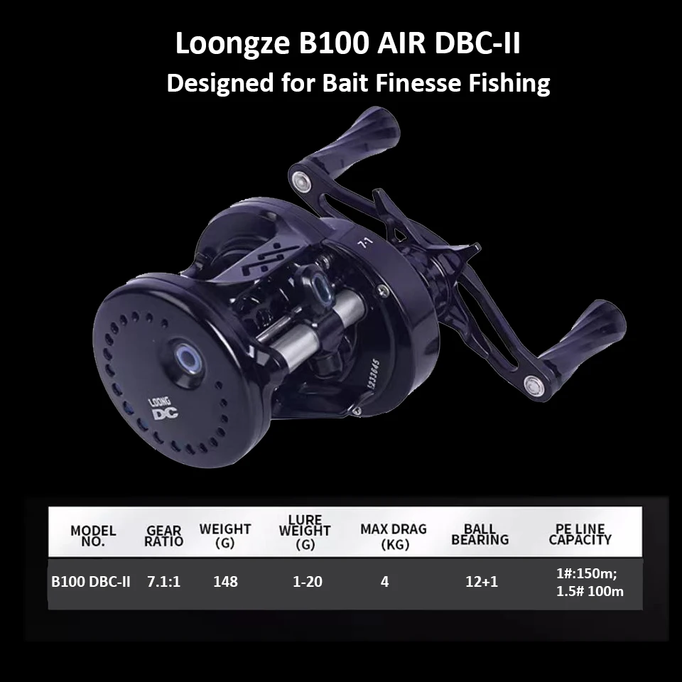 Airlite B100/B101 HG DBC-II Baitcasting Reel All Metal BFS Bait