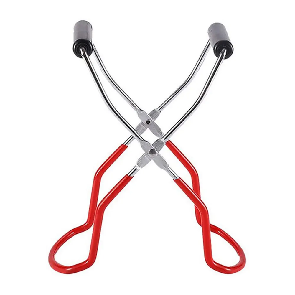 Glass Lifter with Grip Handle Canning Gripping Tongs Stainless Steel Glass Tongs Heat Resistance for Safe Secure Grip