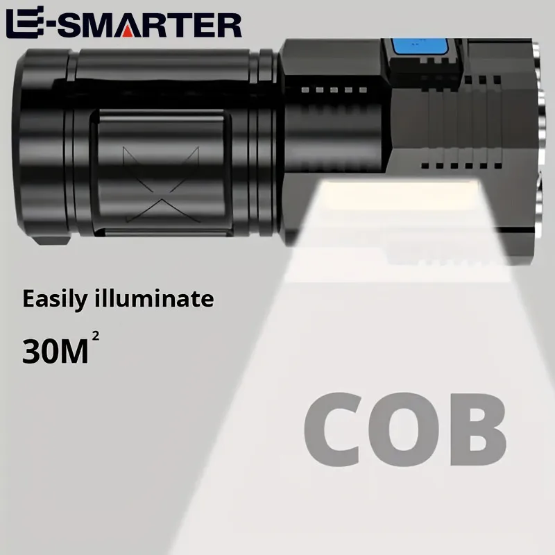 المحمولة قوية 4LED مصباح يدوي مع COB الجانب ضوء US...