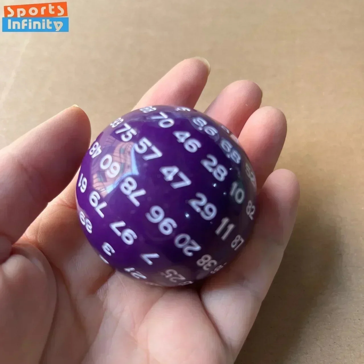 Game Dice Dice Set 1pcs 100 Faces Round Ball Multicolor Digital for DND TRPG RPG Cthulhu Gaming