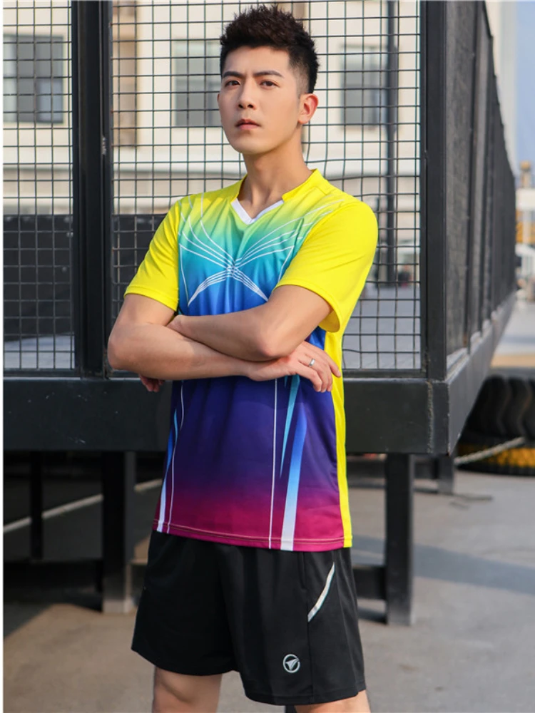 Tennis Suit Men's Women's Quick Dying Breathable Short Sleeve Shirt Table Tennis Mtch Training Uniform New sports Shirts