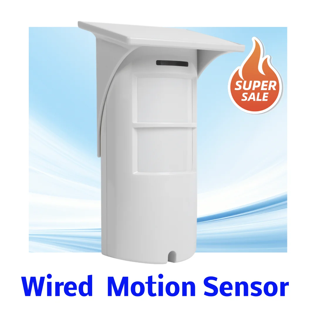 

Outdoor Wired Infrared Microwave Motion Sensor Rain Cover Shell Pet Immunity 25KG Anti-tamper for Smart Home Security Protection