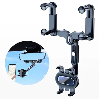 Auto 360 °   Supporto per telefono e GPS, supporto telescopico regolabile e girevole, compatibile con tutti i telefoni, strumento di supporto per la navigazione.