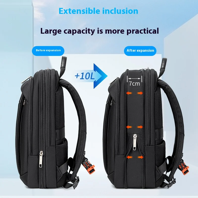 Men's Multi-functional Travel Backpack with Expansion