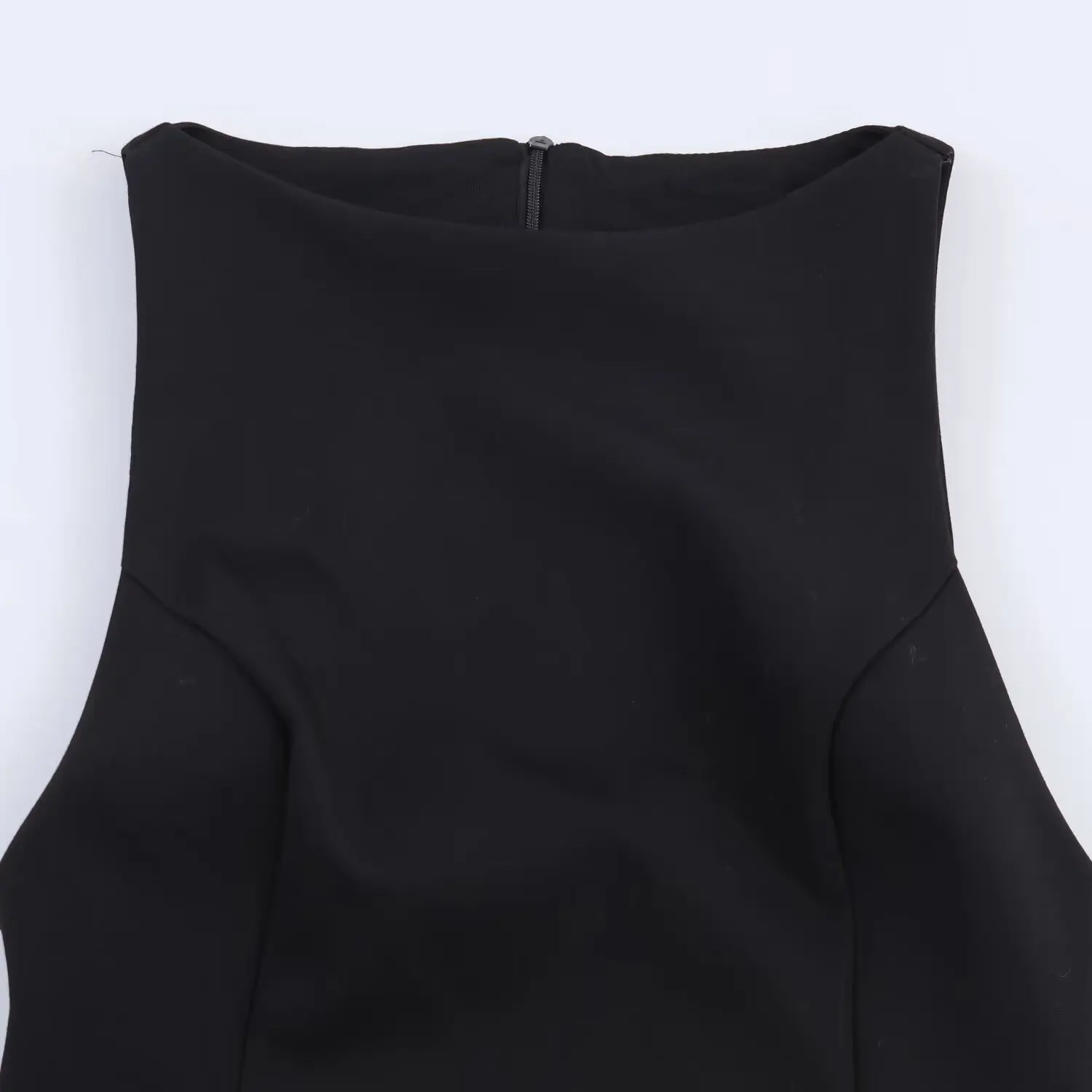 Women's Sleeveless Mini Dress Lady Spring Summer Fashion Slim-Fit Flattering Bow Dress Female O-Neck with Zipper Short Vest Dres