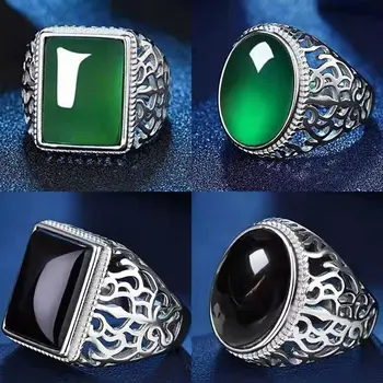 Anelli alla moda da uomo Accessori semplici Design di tendenza dorato Adatto per accessori da uomo alla moda
