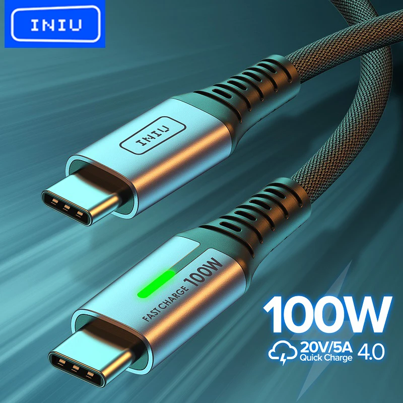  uni USB C Cable 100W 10ft, Nylon Braided USBC to USBC