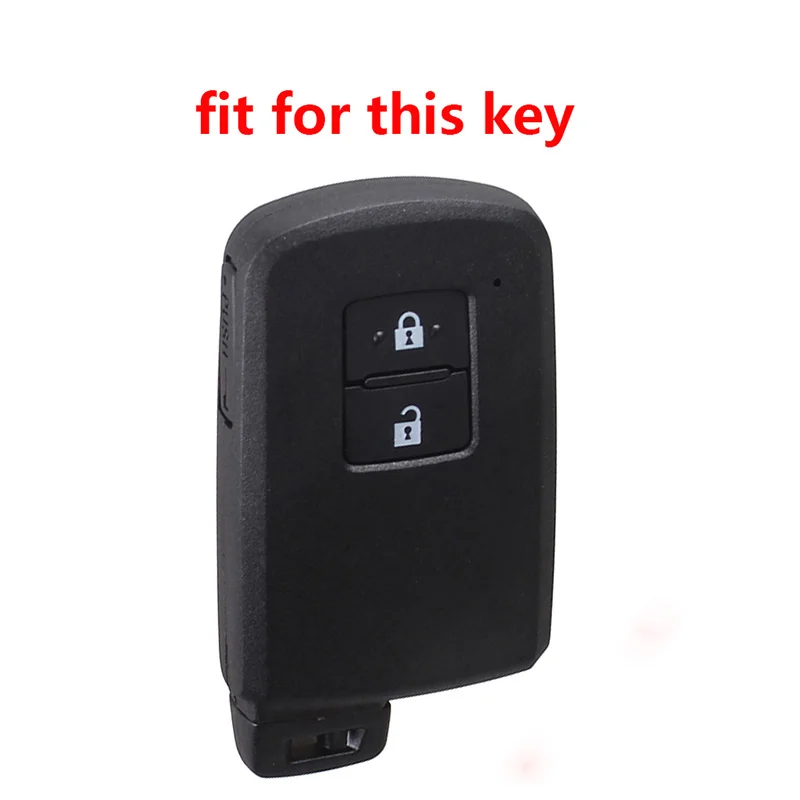 Soft Silicone Protective Car Key Case for 2-Button Remote Keychain