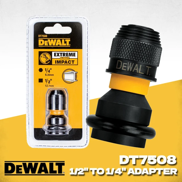 DEWALT Impact Wrench Adaptor DT7508QZ 1/4 Hex To 1/2