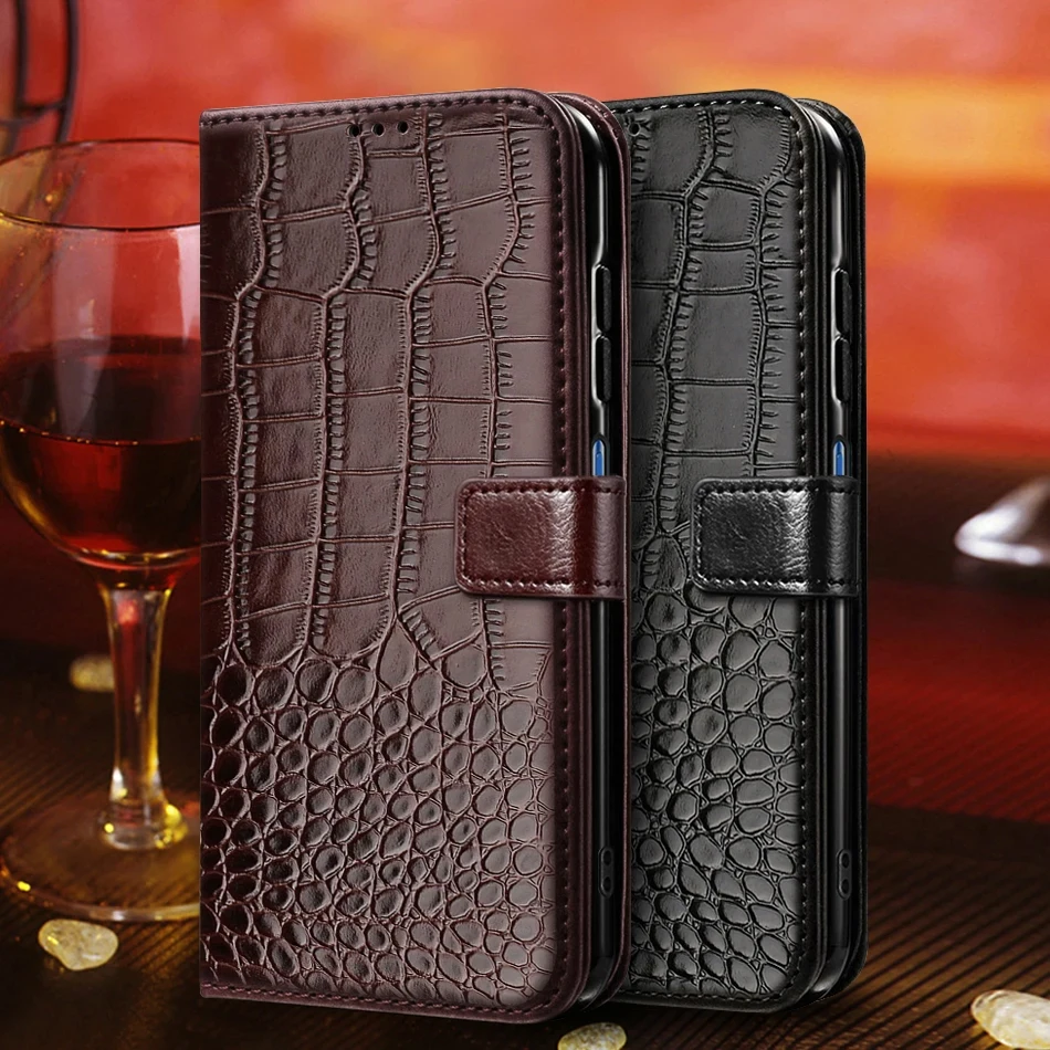 Elegant Leather Wallet Flip Cover with Full Protection and Magnetic Closure