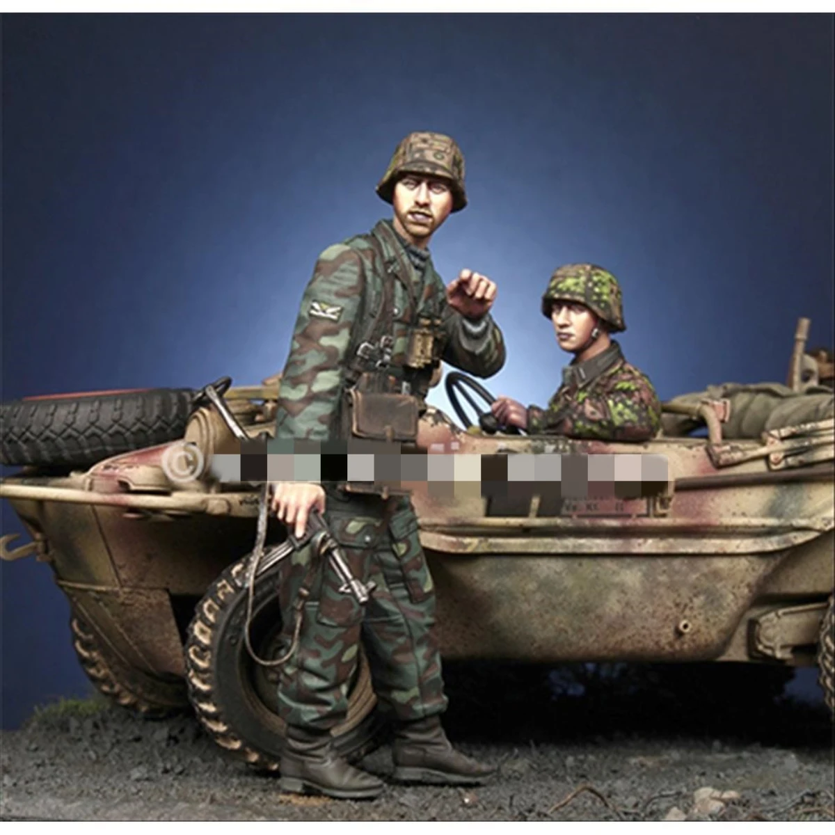 1/35 레진 군인 모델 GK - 독일군 (2인물, 차량 없음) - 조립되지 않은 미도색 DIY 키트 - 899R