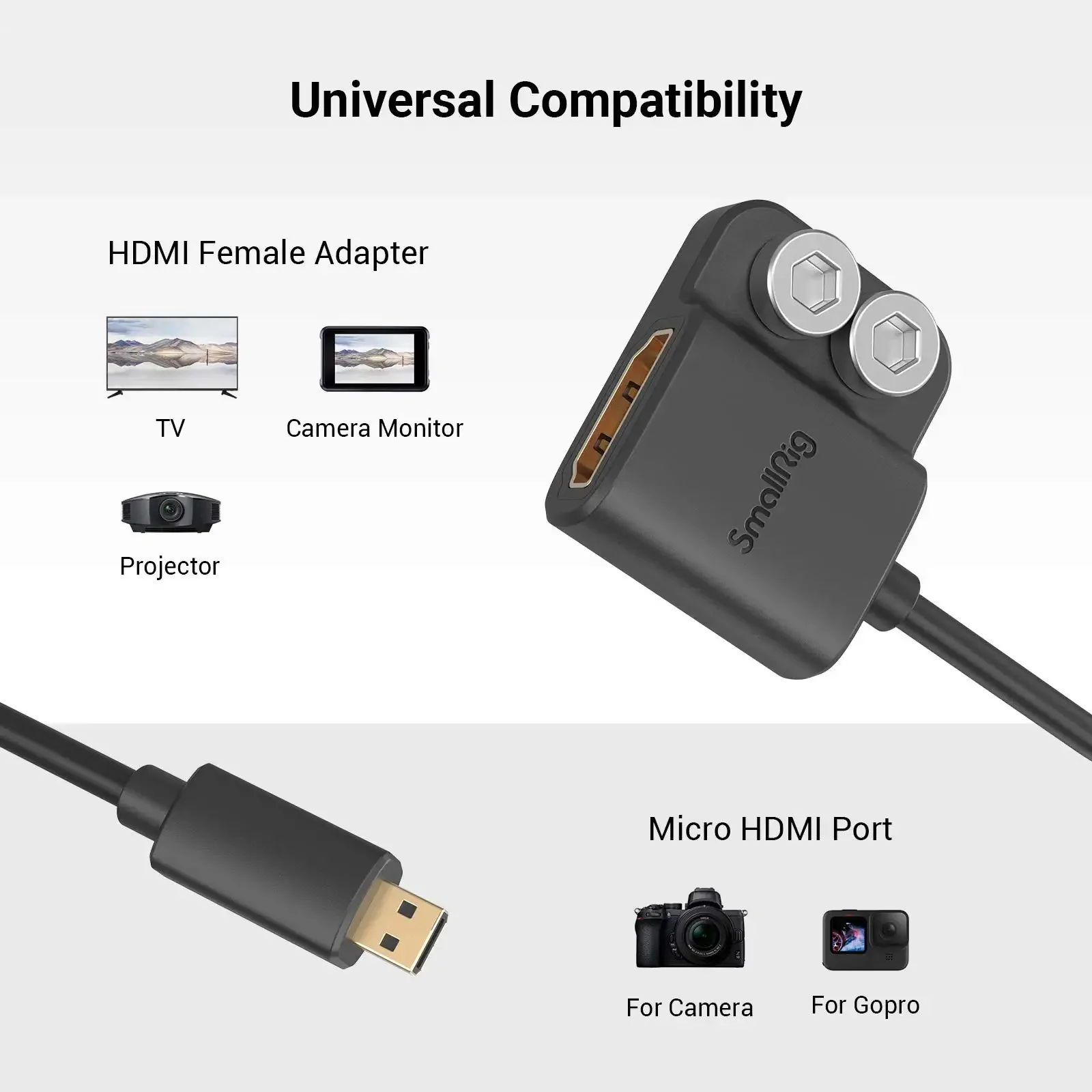 Smallrig Cabo Adaptador Ultra Fino a para a c para a a d para a Bmpcc 4k 6k Sony A7siii Panasonic 3019 3020 3021 - Image 5