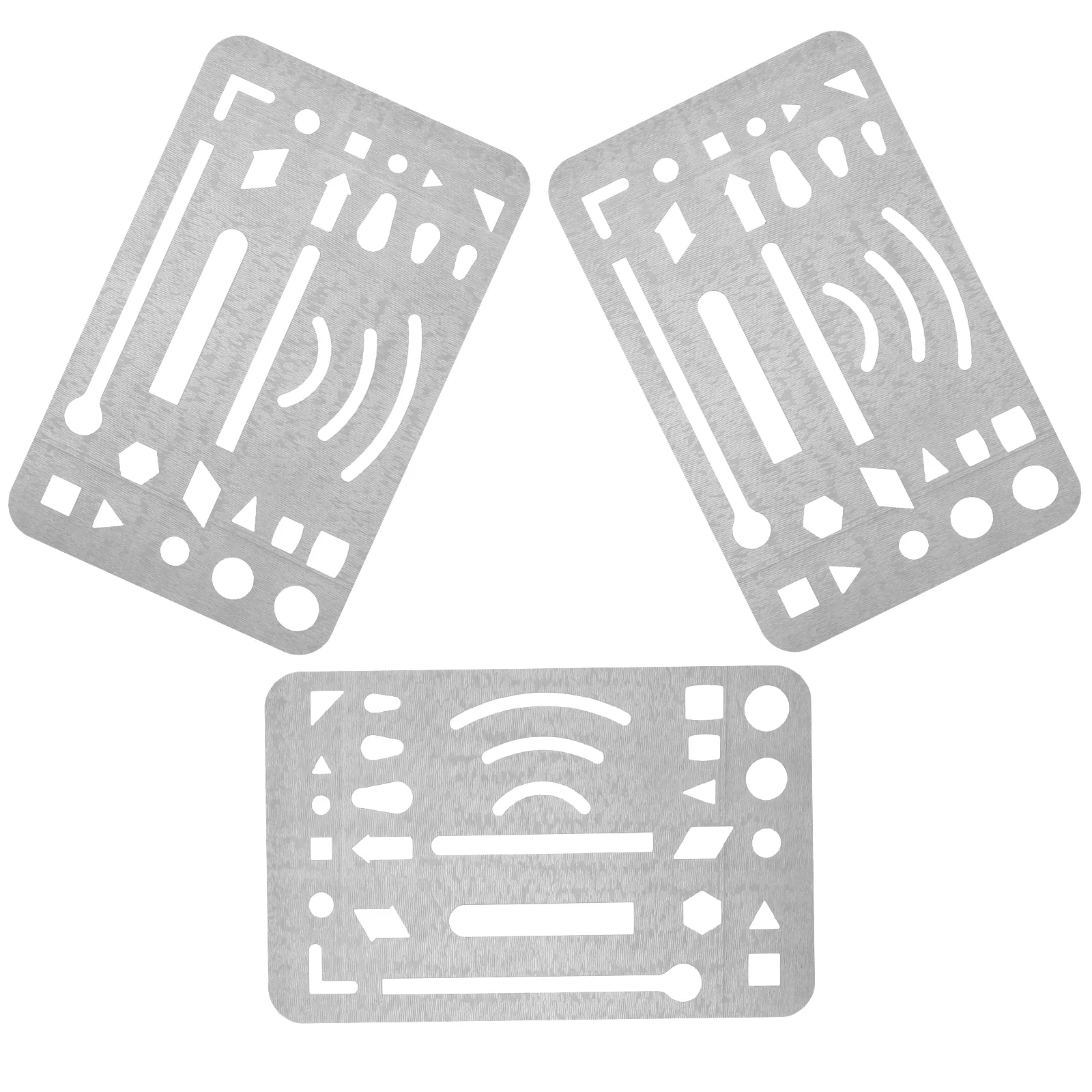 Erasing Template Steel Geometric Drawing Stencil Drafting Erasing Tool Steel Sketching Templates Metal Geometric Template