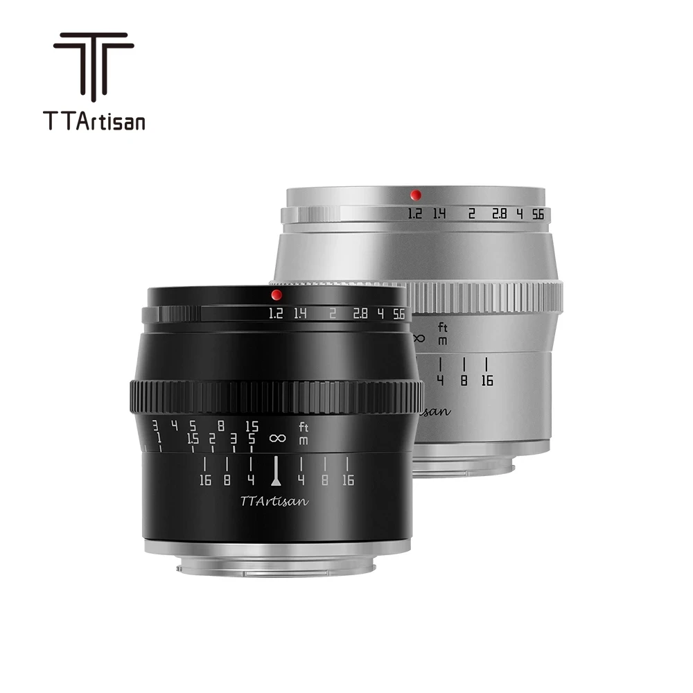 

TTArtisan 50mm F1.2 Large Aperture Portrait Camera Lens for Sony E Mount FUJIfilm X Canon M Nikon Z Panasonic Olympus M43 Lens