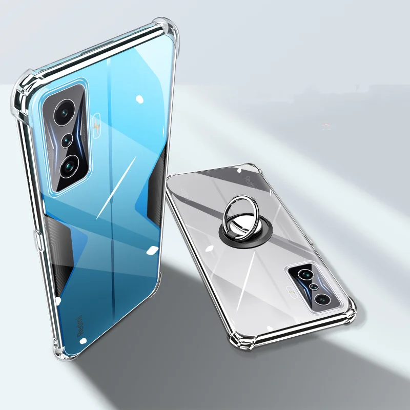Clear Silicone Soft Shockproof Ring Phone Case