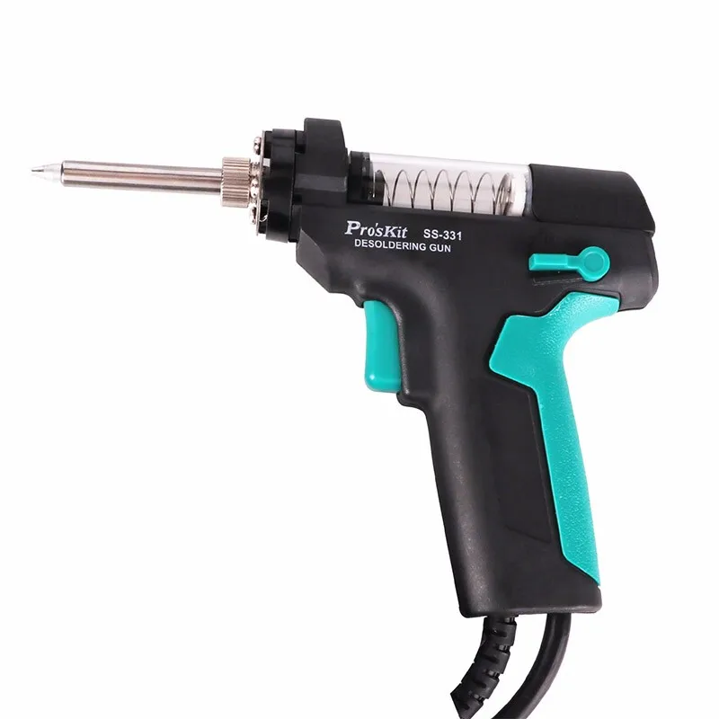Pro'sKit SS-331H ESD LCD Digital Electric Desoldering Pump BGA Desoldering Suction Vacuum Solder Sucker Gun Auto Sleep 220v desoldering suction pump desoldering pump