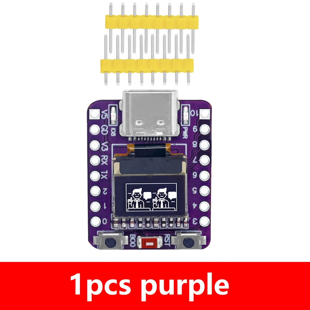 ตัวเลือกสินค้า 1 ~ 4PCS MINI ESP32-C3 บอร์ดพัฒนา 2.4G Wifi 4 BT โมดูล 0.42 นิ้วจอแสดงผล OLED 4MB แฟลชเสาอากาศเซรามิค USB Type-C