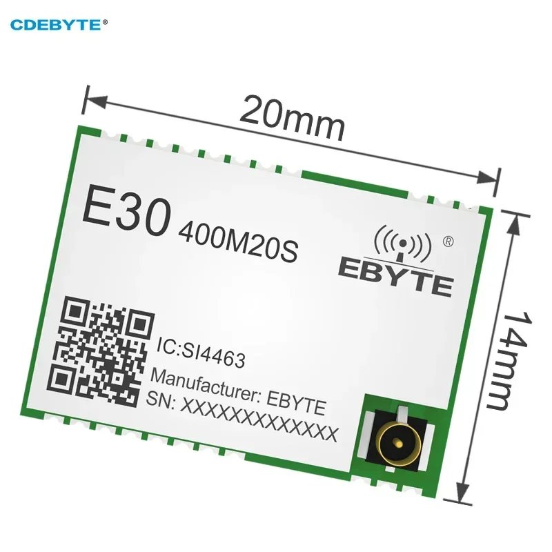 EBYTE SI4463 433/470MHz Wireless Module Long Range 2.5KM E30-400M20S(4463) 100mW IPEX/Stamp Hole Antenna SPI Wireless Module fat beam red lights 650nm 100mw laser module stage ktv bar room escape lighting 2270