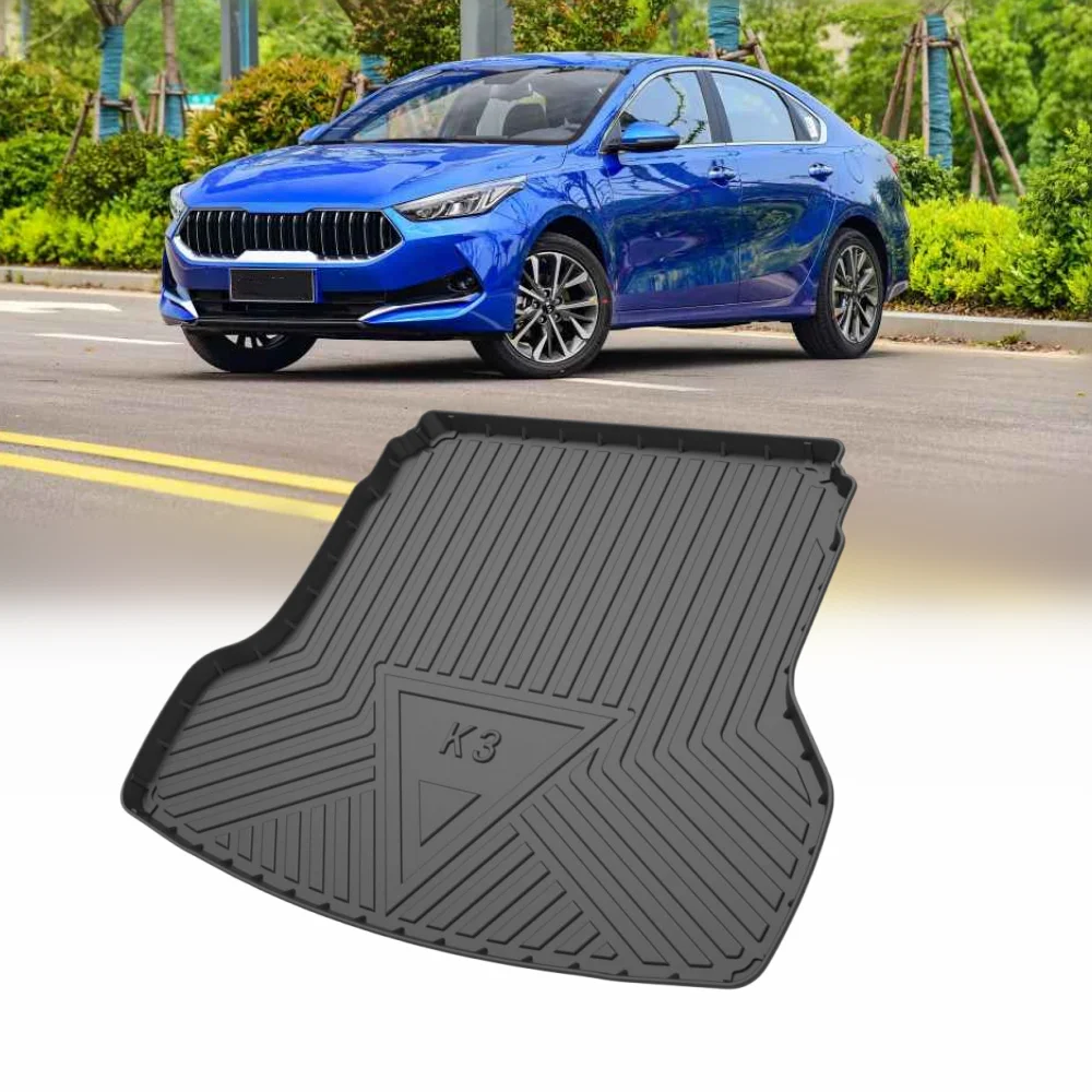 

Коврик для хранения из ТПЭ, коврик для заднего багажника для KIA K3 2019 2020, водонепроницаемый защитный вкладыш, поднос для багажника, напольный коврик