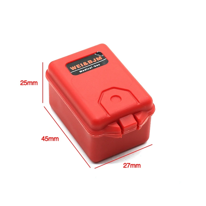 X18A-9Pcs Plastic RC Car Storage Box Tool For Traxxas Trx4 Axial Scx10 90046 D90 1/10 RC Crawler Accessories Orange