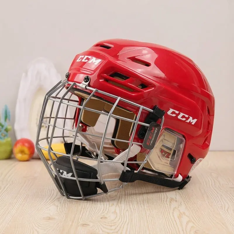 Hockey Sports Protective Helmet  Outdoor Protective Competition Headgear Gear Black/Yellow/Red/White/Navy Blue/Pink - 4