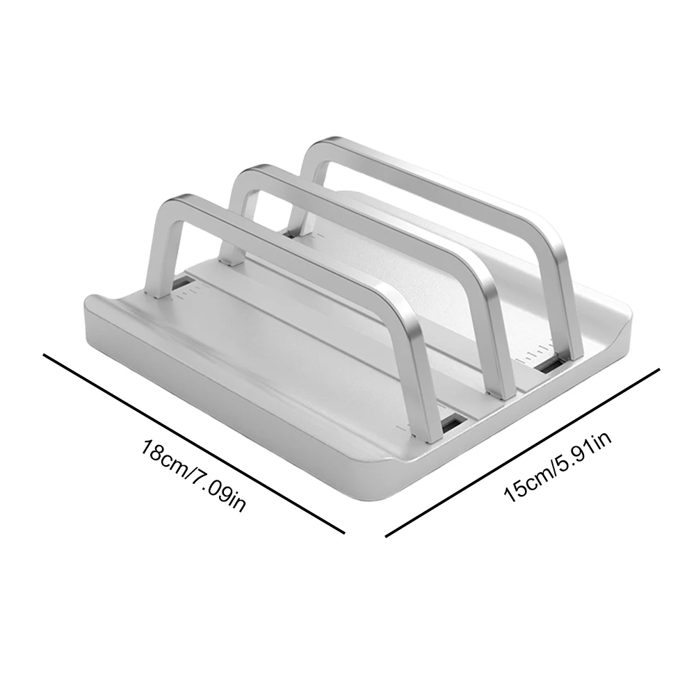 Laptop Stand Adjustable Width Tablet Holder 2 Slot Vertical Anti-Slip Multi-Purpose For Multiple Devices laptop stand,laptop riser stand,laptop mount,tablet holder stand