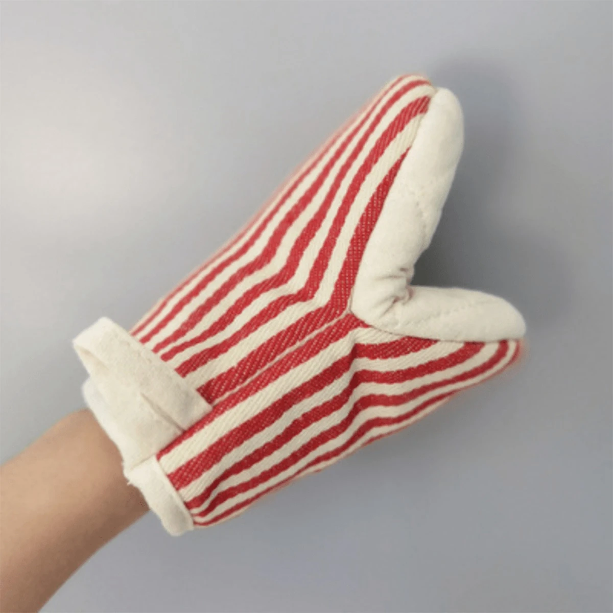 Heat Resistant Kitchen Gloves Stripe Oven Mitts Non-slip Protective Mittens for Home Cooking Kitchen Dining Bar Party Supplies