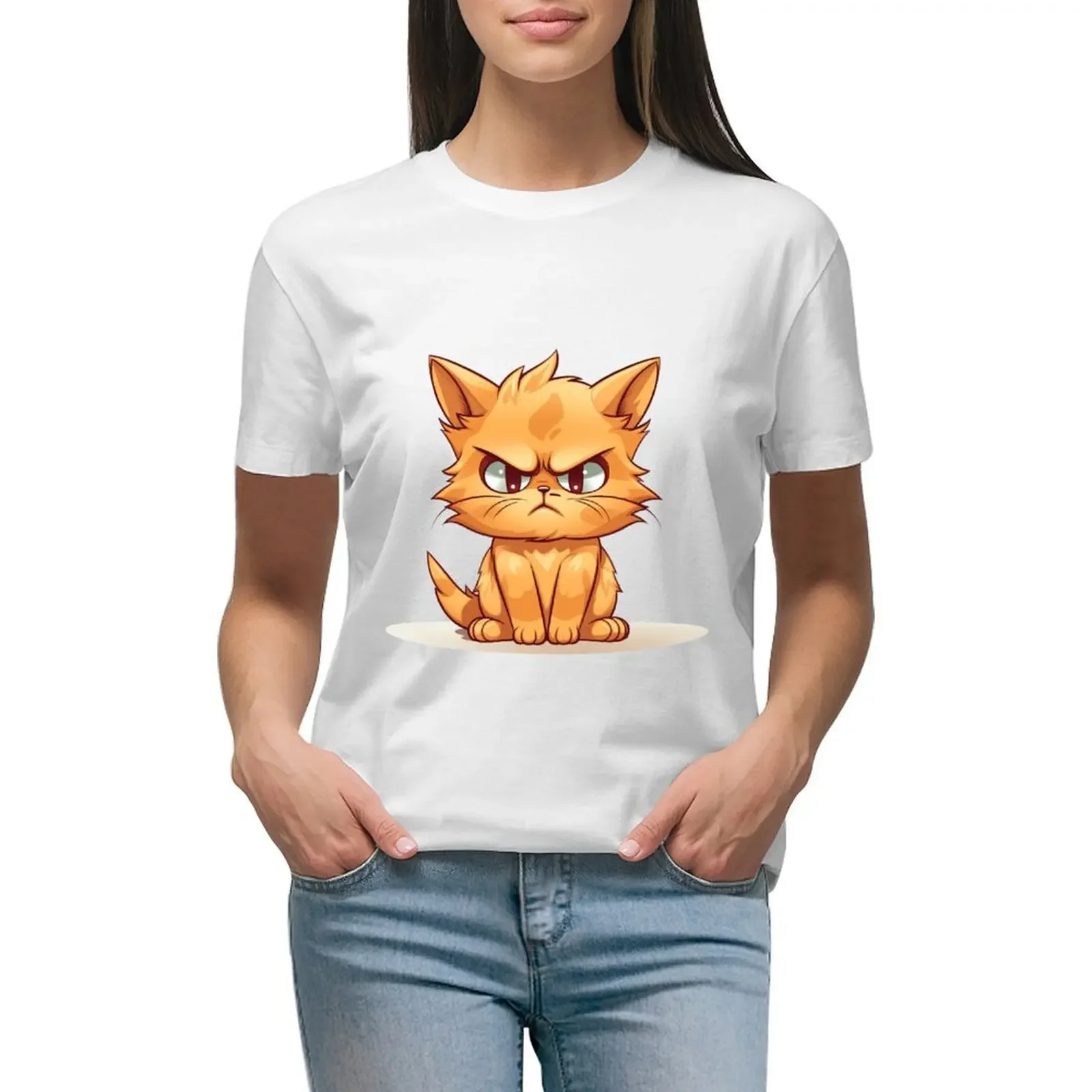 

Tater Tot The Cat by Nocolour T-shirt animal print shirt for girls korean fashion kawaii clothes t shirt Women