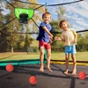 Trampoline Basketball Hoop Set Mini Basketball Hoop for Kids Waterproof Sunscreen Soft Material Basketball Goal Set For Children 5