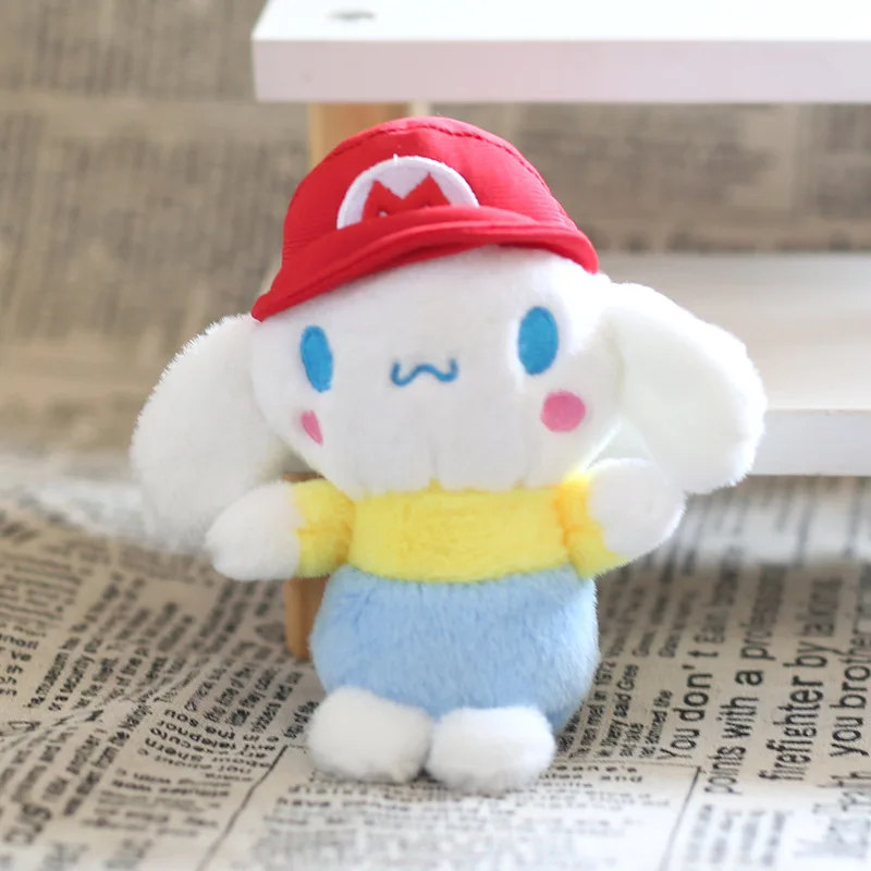 Wholesale 20pcs/lot 12cm Cute animal dog Cinnamoroll stuffed Plush Toy keyring Keychain aniaml dolls for Children Gifts 6