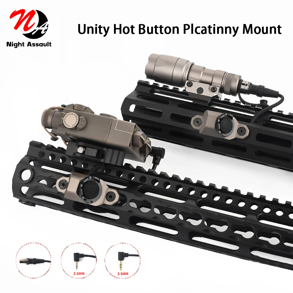 

Tactical Surefir M300 M600 Flashlight Hot Button Pressure Remote Switch Mounted DBAL A2 PEQ NGAL Laser Mlok Keymod 20mm Rail