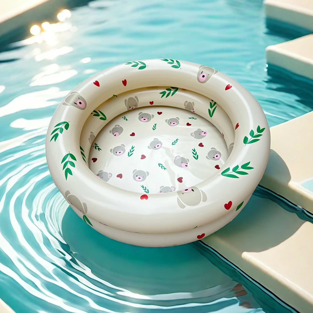 Inflatable Swimming Pool Paddling Pools Anti Slip Bath Swimming Ring PVC Round Swim Pool for Outdoor Garden Backyard