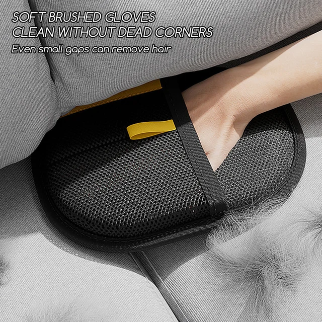 2 in 1 Sided Grooming Gloves for Pets Quick Pet Hair Remover Mitt Static Removal Gloves for Clothes Sofa Couch 2