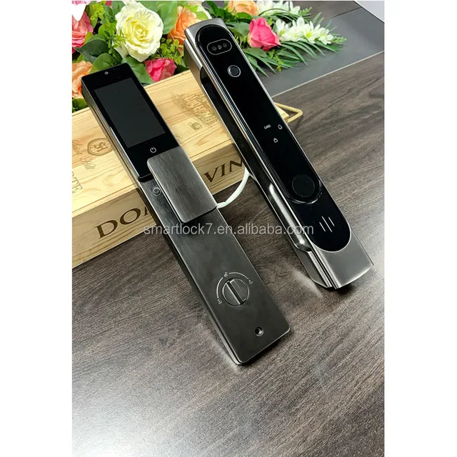 V-Doorbell App 3D Face Recognition Smart Door Lock With Camera Wifi Biometric Fingerprint Security Fully Automatic Smart Lock 5