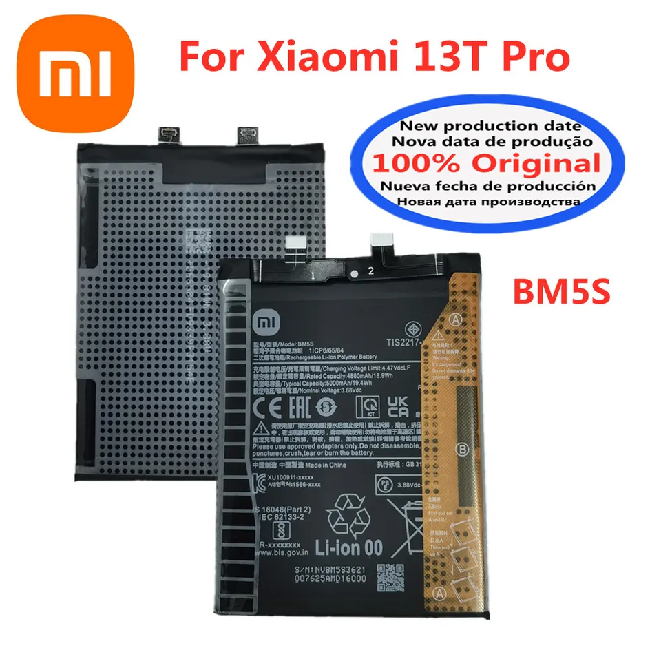 High Quality Original BM5S 5000mAh Battery For Xiaomi Mi 13T Pro