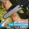 8 Inch Electric Chain Saw Mini Handheld Portable Chainsaw Tree Wood Cutter Pruning Garden Power Tool Compatible Makita Battery 5